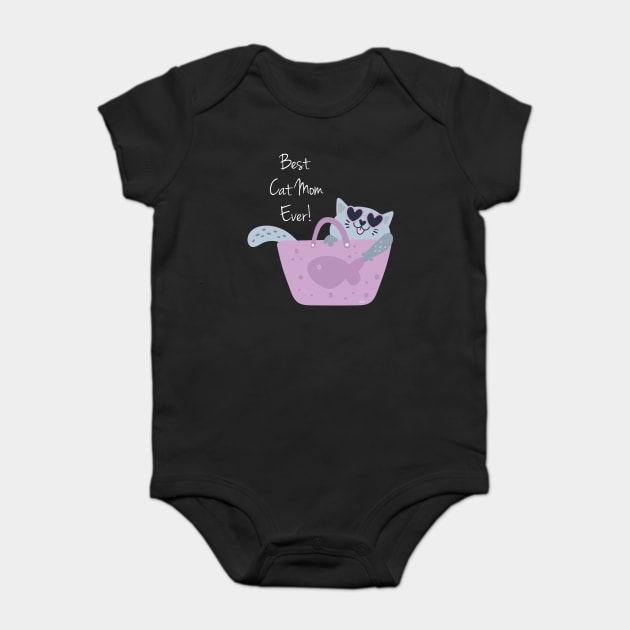 Best Cat Mom Ever Baby Bodysuit by creative